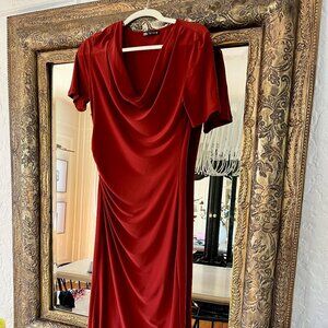 Red Zara Midi Dress
